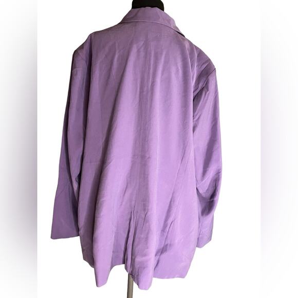 Eloquii Purple Two Button Corpcore Office Blazer Womens Size 22 NWT Ladylike - Picture 6 of 9